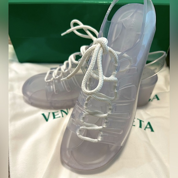 Bottega Veneta Pudding Jelly Heeled Sandals - Picture 2 of 7